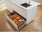 Mueble portafregadero con cajn interior - Almacn para hortalizas