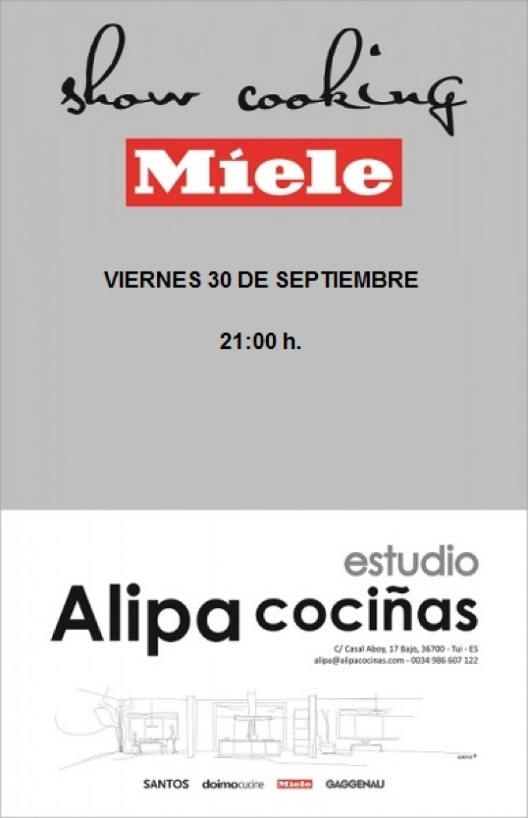 EL DA 30 CELEBRAREMOS UNA NUEVA EDICIN DEL SHOWCOOKING MIELE